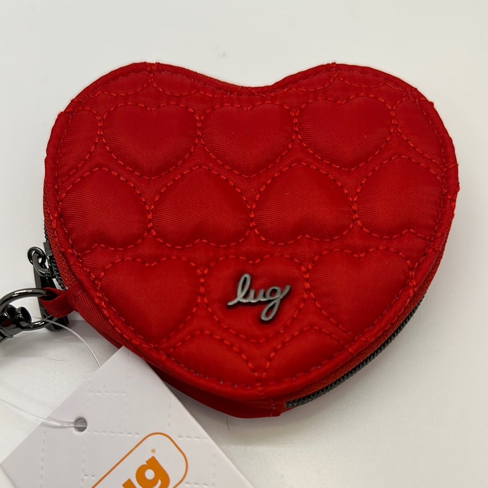 Lug Vibrant Red Heart Coin Pouch Love Hearts New SOLD OUT